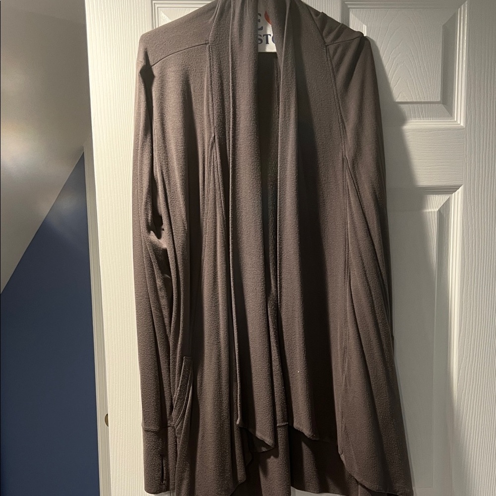 Purple Open Front Cardigan